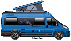 Hymer Adventure motorhome design from MyCamperVan.co.uk. Printed on a range of personalised products