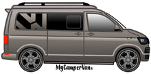 Customised design of VW T6 kombi  in bronze with custom vinyl decals available on a range of personalised products and gifts for your campervan